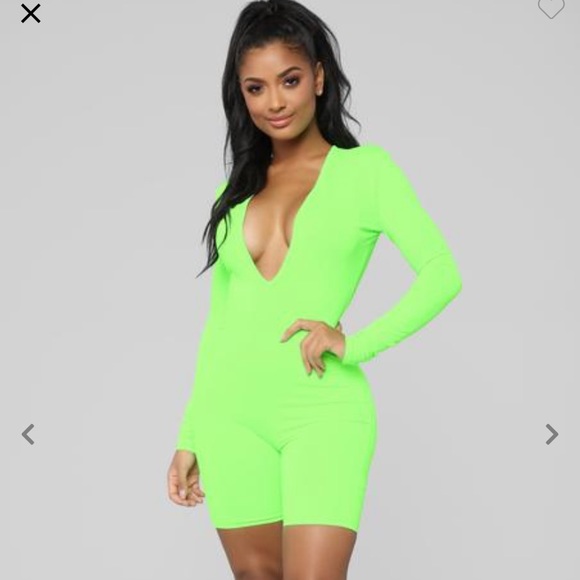 Neon green romper Clearance